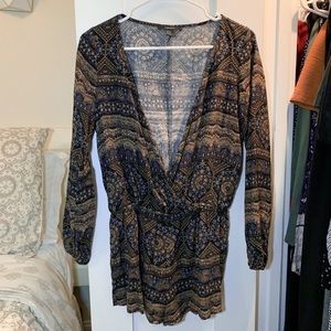Summer/Fall Casual Romper with Long Sleeves